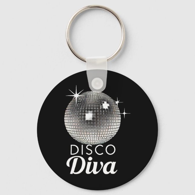 Disco Ball Disco Diva Queen3  Key Ring (Front)