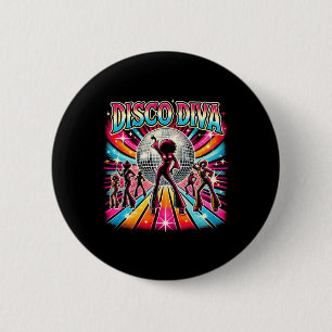 Disco Ball Disco Diva Queen 6 Cm Round Badge