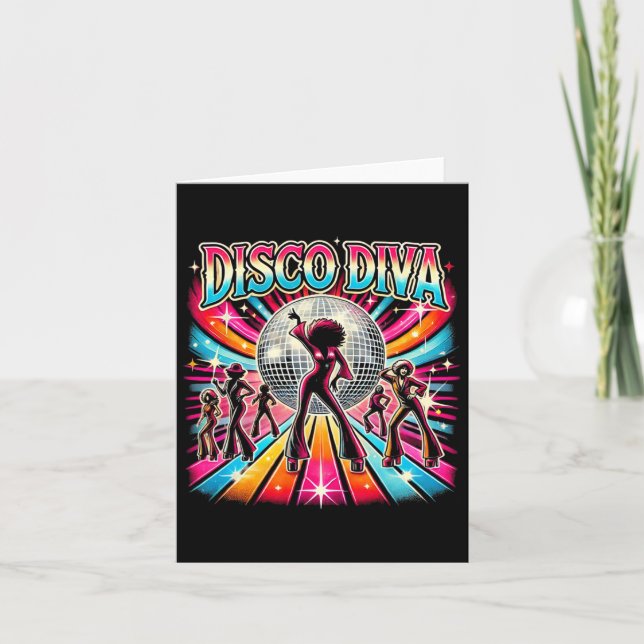 Disco Ball Disco Diva Queen  Card (Front)
