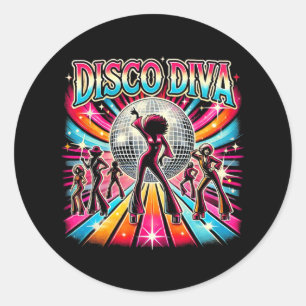 Disco Ball Disco Diva Queen  Classic Round Sticker