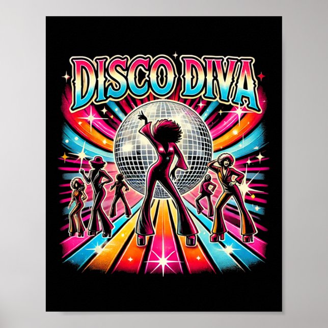 Disco Ball Disco Diva Queen  Poster (Front)