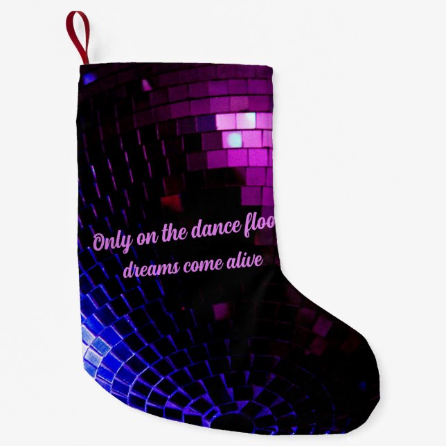 Disco Ball Dreams Christmas Stocking (Front)