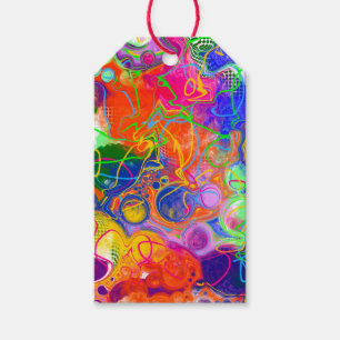 Disco Ball Electricity Fluid Art To and From Gift Tags