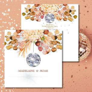 Disco Ball Floral Elegant Wedding Rehearsal Square Invitation