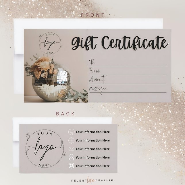 Disco Ball | Flowers | Gift Certificate  (Creator Uploaded)