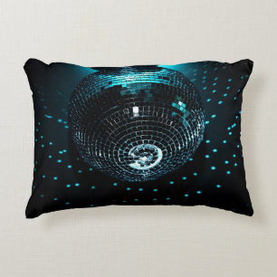 Disco Ball Glare, Nightclub Background. Decorative Cushion