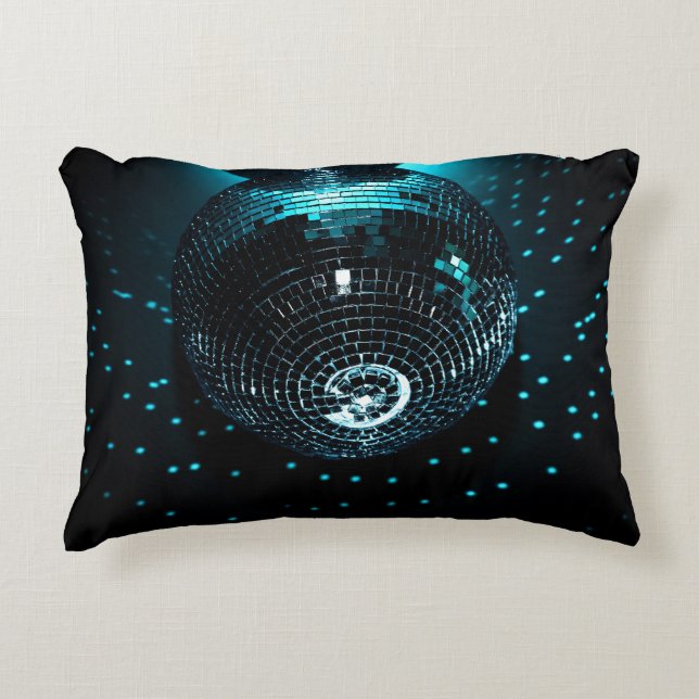Disco Ball Glare, Nightclub Background. Decorative Cushion (Front)
