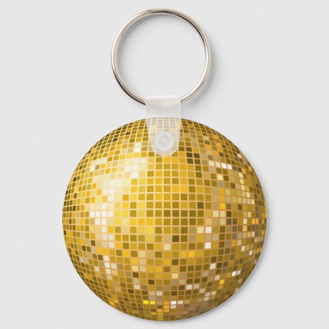 Disco Ball Gold Keychain (Front)