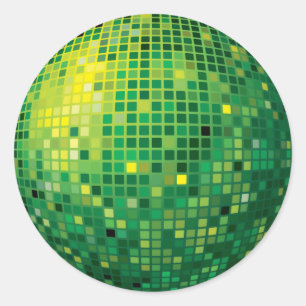 Disco Ball Green Sticker