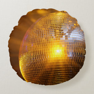 disco ball groovy round cushion