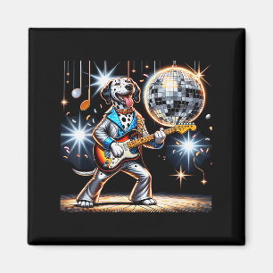 Disco Ball Guitar Dalmatian Dog Men Women Kids Magnet