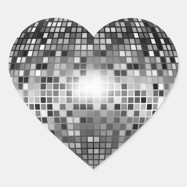 DISCO BALL HEART STICKER (Front)