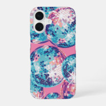 Disco Ball iPhone Case Pink Blue Y2K