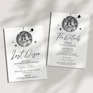 Disco Ball Last Disco Bachelorette Weekend Party Invitation