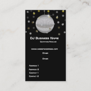 Disco Ball & Lights Business Card