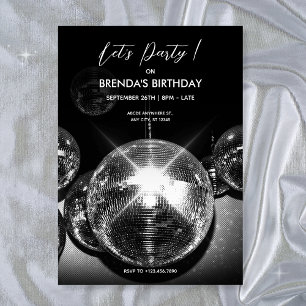 Disco ball Ligts Birthday Party Invitation