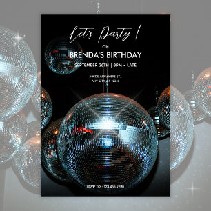 Disco ball Ligts Party  Invitation