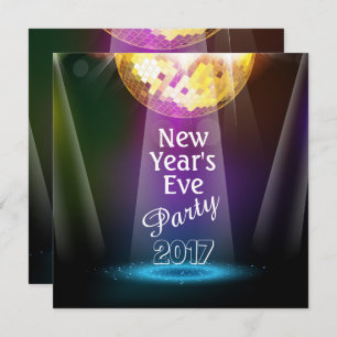 Disco Ball New Year's Eve Party Invitation