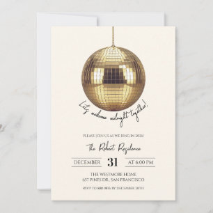 Disco ball New Years Party  Invitation