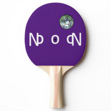 Disco ball on purple Ping Pong Paddle pitch lines