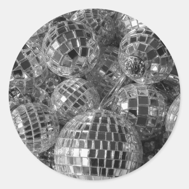 Disco Ball Ornaments Classic Round Sticker (Front)