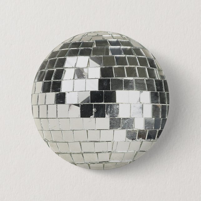 disco ball photo 6 cm round badge (Front)