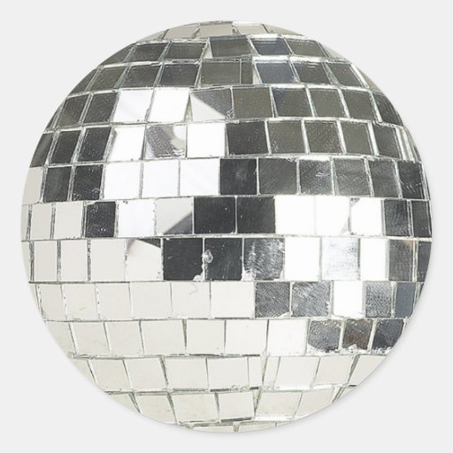 Image of disco ball photo Classic Round Sticker