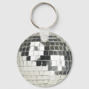 disco ball photo key ring