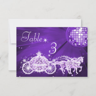 Disco Ball, Princess Coach & Horses Double Sided Invitation