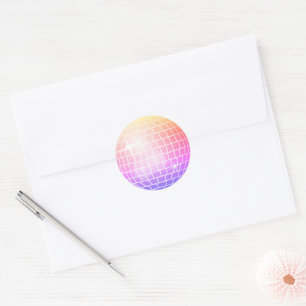 Disco Ball Retro 70s Coloful Envelope Seal