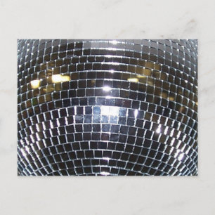 Disco Ball Retro 70s Dance Music Postcard