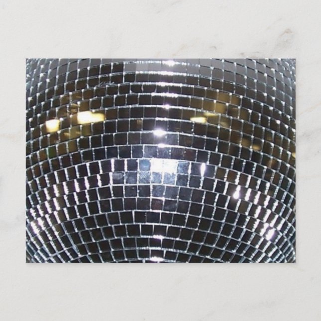 Disco Ball Retro 70s Dance Music Postcard (Front)