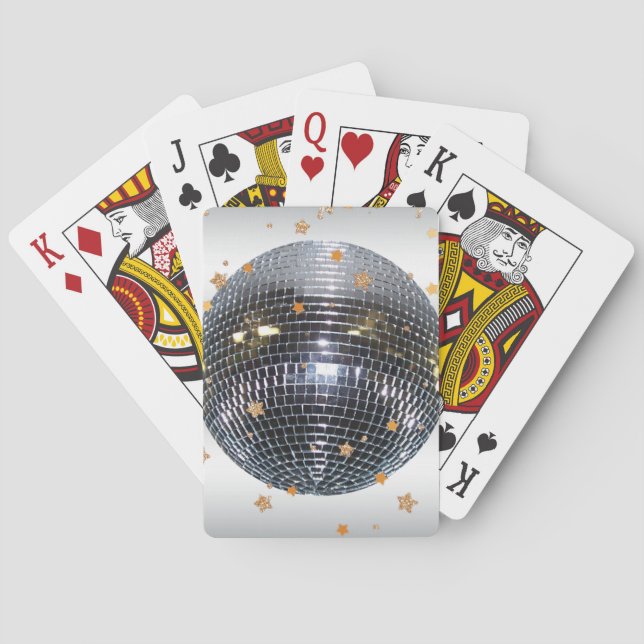 Disco Ball Retro 70s Style Playing Cards (Back)