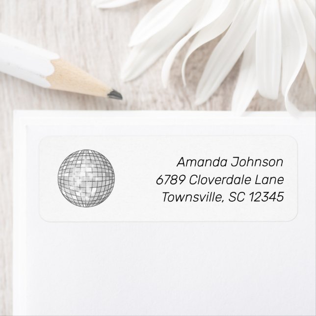 Disco Ball Return Address Label (Insitu)