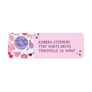 Disco Ball Return Address Labels