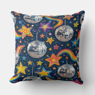 Disco Ball Stars Pillow