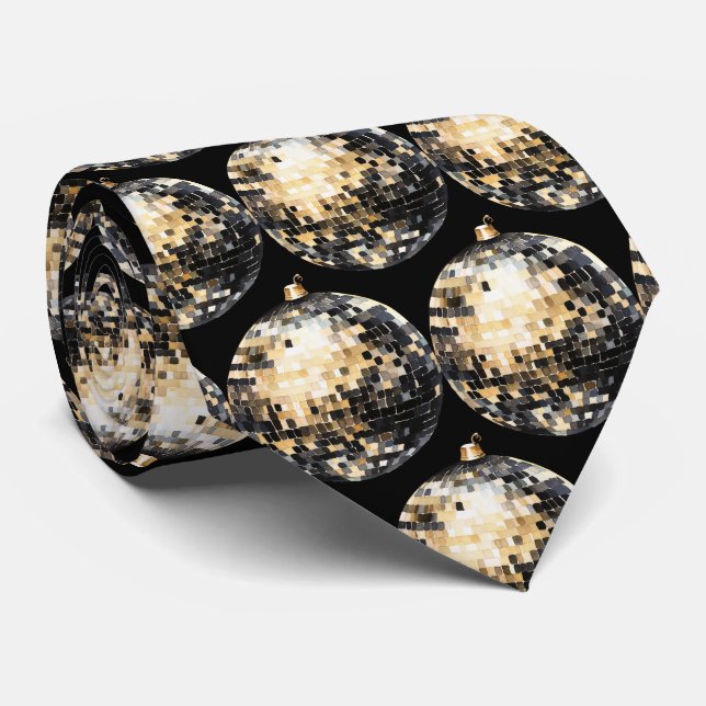 Disco Ball Steampunk Neck Tie (Rolled)