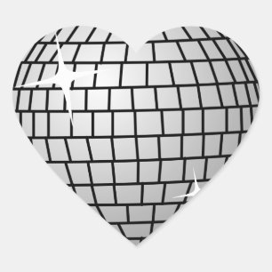 Disco Ball Sticker (Heart)