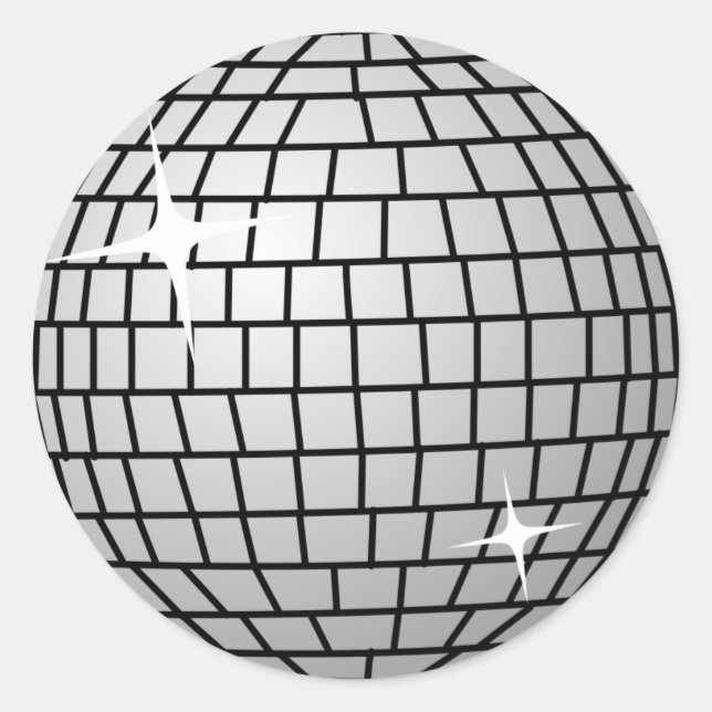 Disco Ball Sticker (Round) (Front)