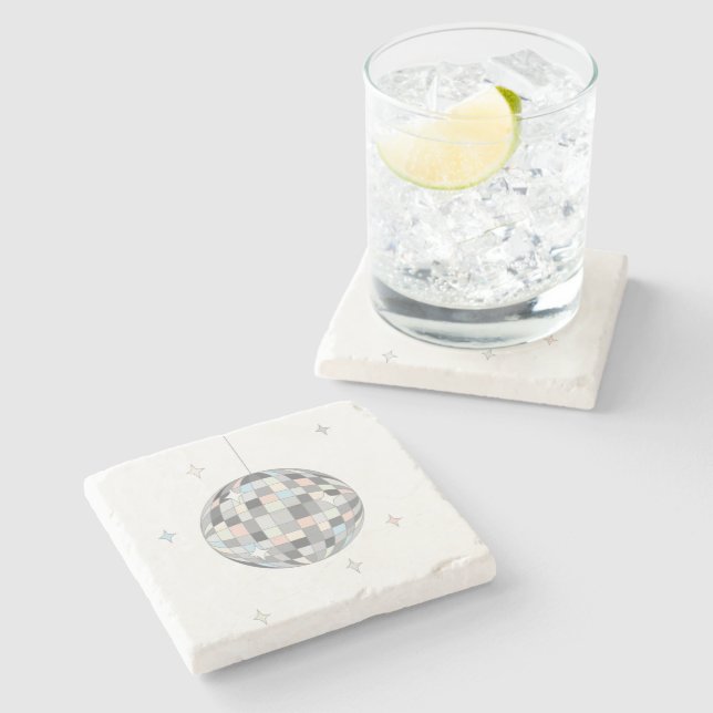 Disco Ball Stone Coaster (Side)