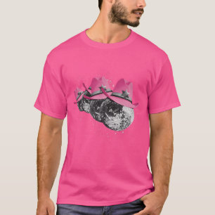 Disco Ball Wearing Pink Cowboy Hat Conga Line Danc T-Shirt