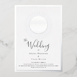 Disco Ball Wedding Foil Invitation