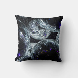 Disco Balls: Dark Party Atmosphere Cushion