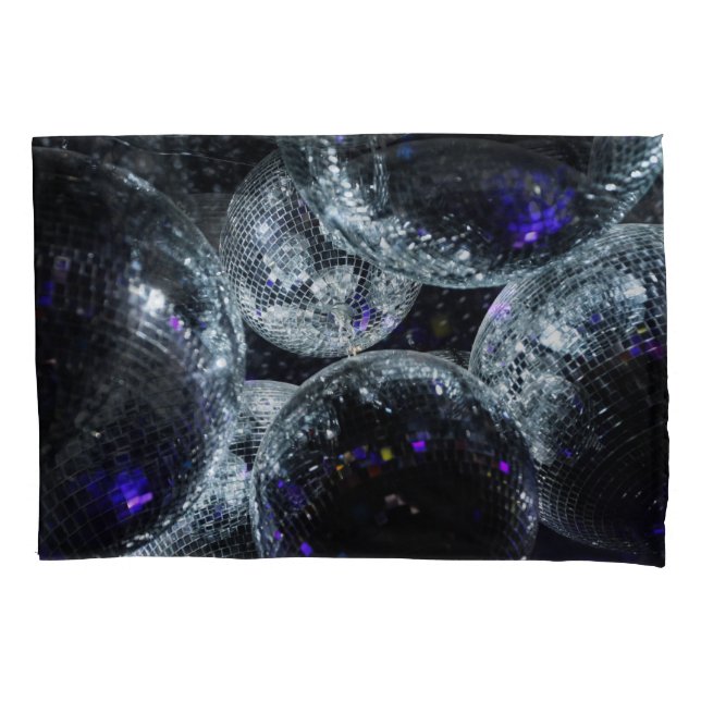 Disco Balls: Dark Party Atmosphere Pillowcase (Front)