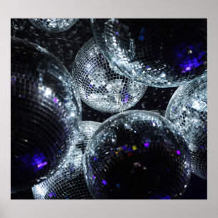 Disco Balls: Dark Party Atmosphere Poster