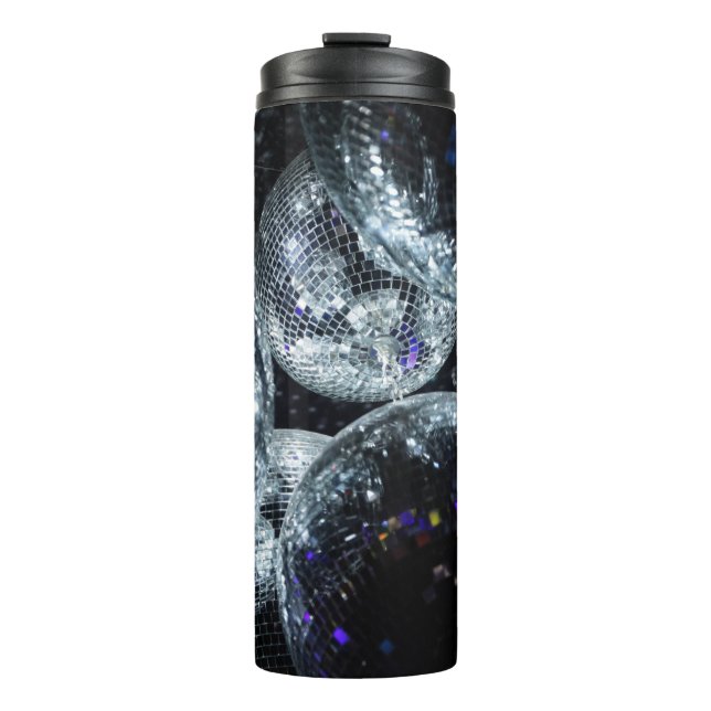 Disco Balls: Dark Party Atmosphere Thermal Tumbler (Front)
