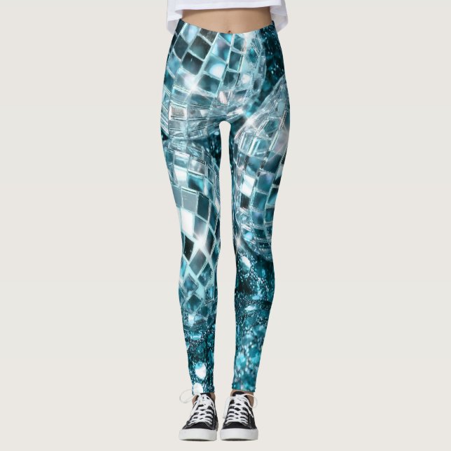 Disco Balls Glam #16 #retro #wall #art  Leggings (Front)