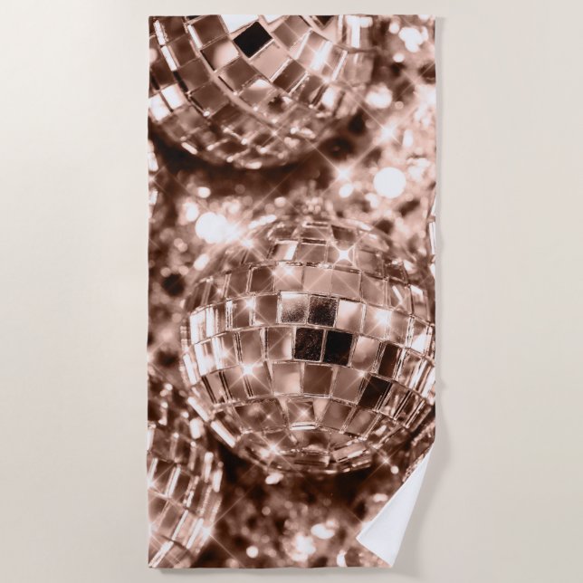Disco Balls Glam 17 Beach Towel (Front)