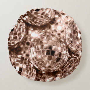 Disco Balls Glam 17 Round Cushion