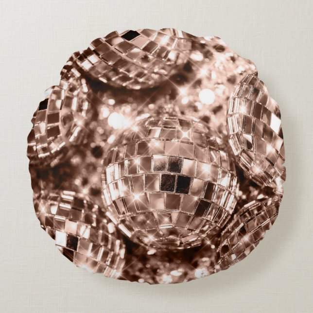 Disco Balls Glam 17 Round Cushion (Front)